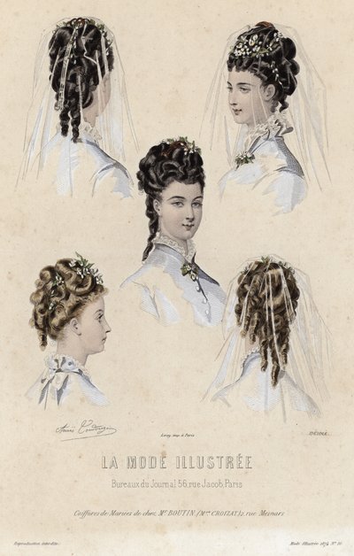 Tavola di moda francese, fine XIX secolo da French School