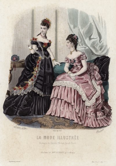 Tavola di moda francese, fine XIX secolo da French School
