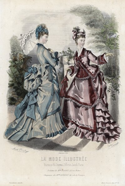 Tavola di moda francese, fine XIX secolo da French School