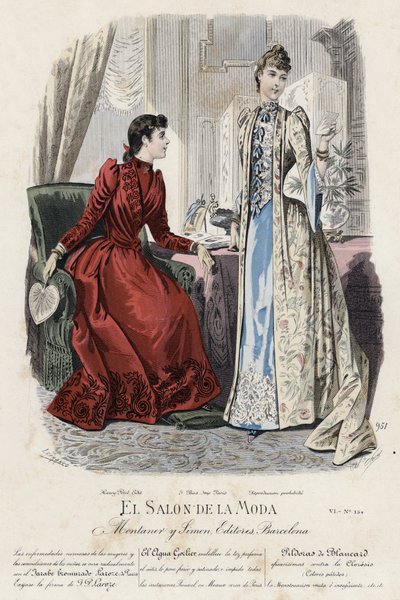 Tavola di moda francese, fine XIX secolo da French School