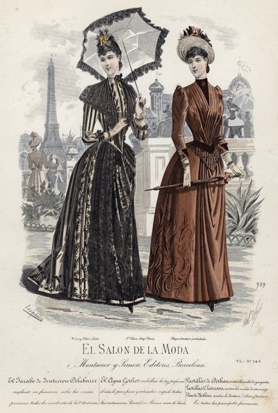 Tavola di moda francese, fine XIX secolo da French School