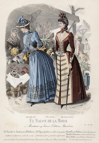 Tavola di moda francese, fine XIX secolo da French School