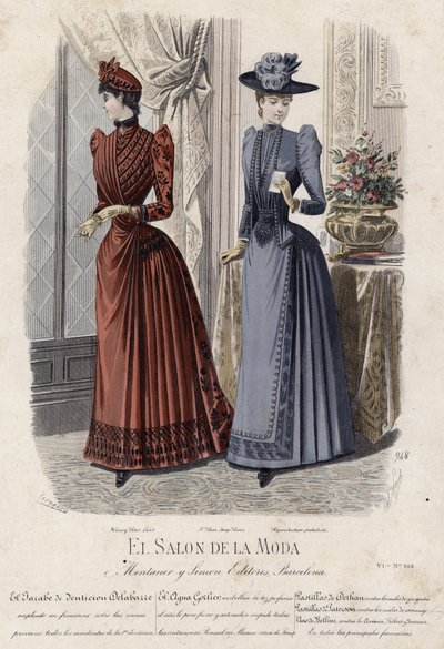Tavola di moda francese, fine XIX secolo da French School