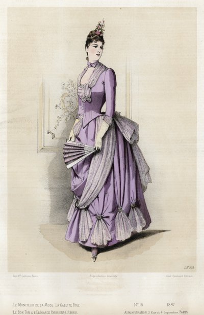 Tavola di moda francese, fine XIX secolo da French School