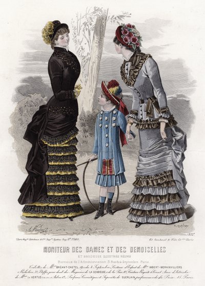 Tavola di moda francese, fine XIX secolo da French School