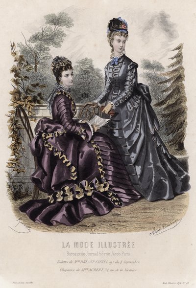 Tavola di moda francese, fine XIX secolo da French School