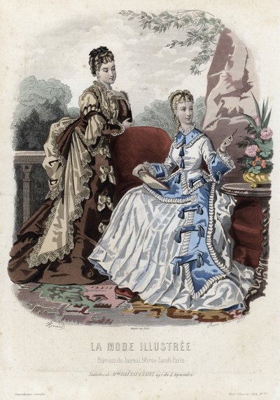 Tavola di moda francese, fine XIX secolo da French School