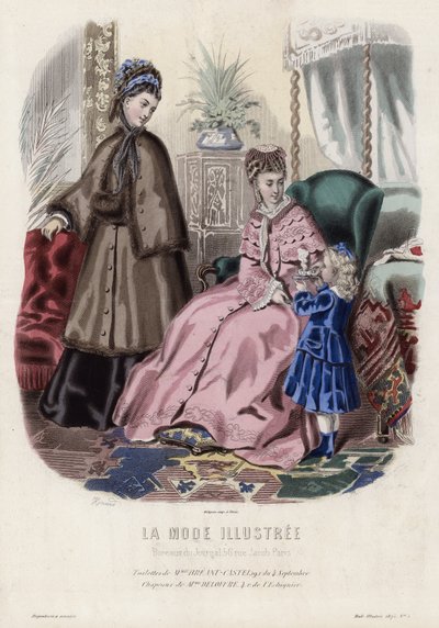 Tavola di moda francese, fine XIX secolo da French School
