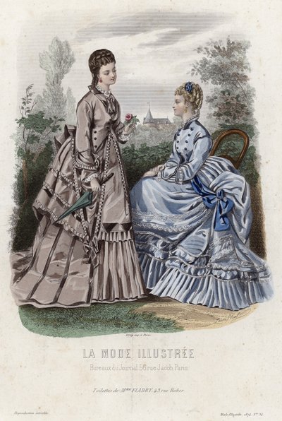 Tavola di moda francese, fine XIX secolo da French School