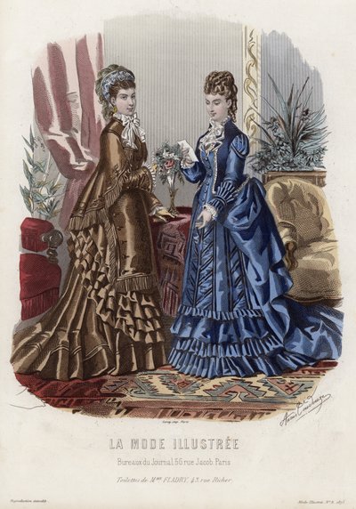 Tavola di moda francese, fine XIX secolo da French School