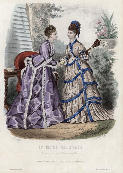 Tavola di moda francese, fine XIX secolo da French School
