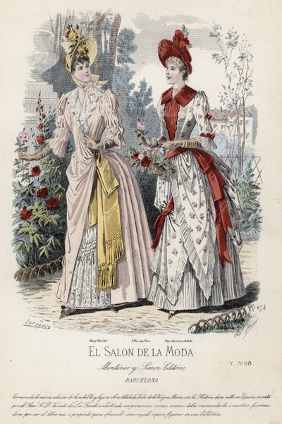 Tavola di moda francese, fine XIX secolo da French School