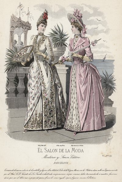 Tavola di moda francese, fine XIX secolo da French School