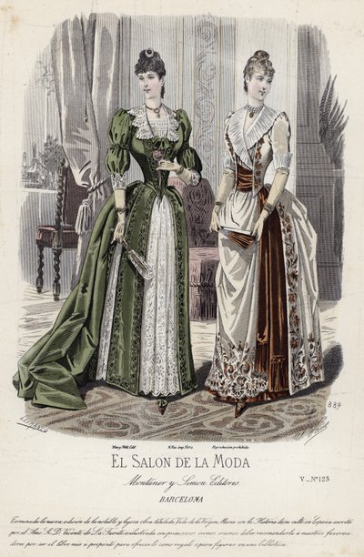 Tavola di moda francese, fine XIX secolo da French School