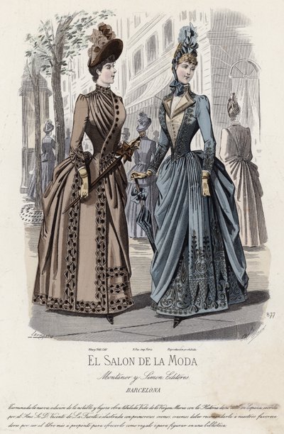 Tavola di moda francese, fine XIX secolo da French School