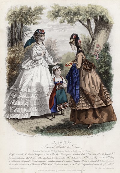 Tavola di moda francese, fine XIX secolo da French School