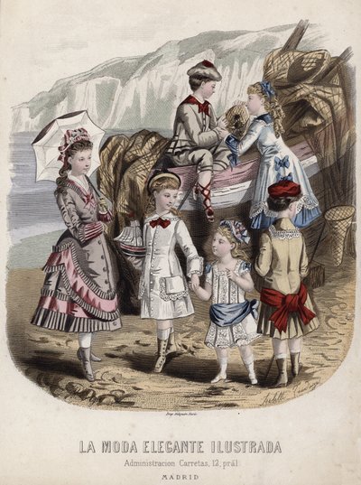 Tavola di moda francese, fine XIX secolo da French School
