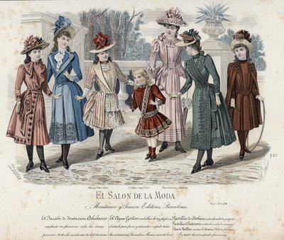 Tavola di moda francese, fine XIX secolo da French School