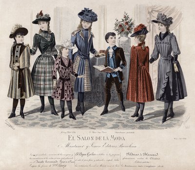 Tavola di moda francese, fine XIX secolo da French School