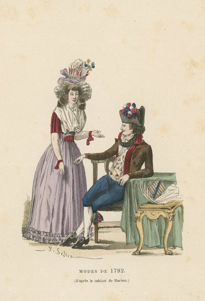 Mode francesi del 1792 da French School