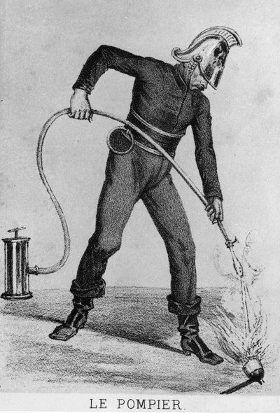 Pompiere francese circa 1866 da French School