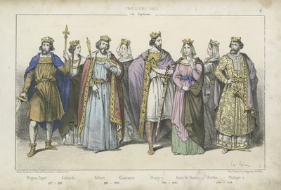 Re e regine francesi del X, XI e XII secolo da French School