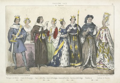 Re e regine francesi del XIV e XV secolo da French School