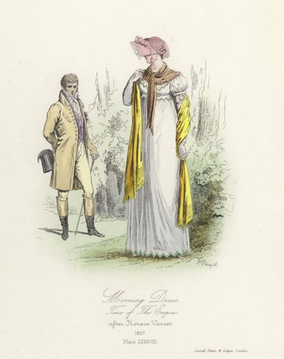 Vestito da mattina francese, epoca dell