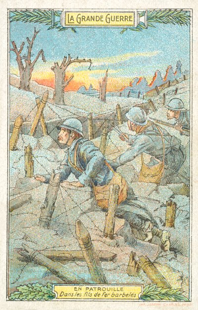 Pattuglia francese tra il filo spinato, Prima Guerra Mondiale da French School
