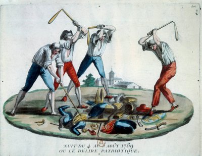 Rivoluzione francese: allegoria della notte del 4/08/1789 che vide l