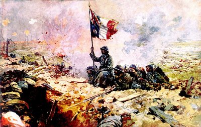 Soldati francesi durante la battaglia della Somme 1916 da French School