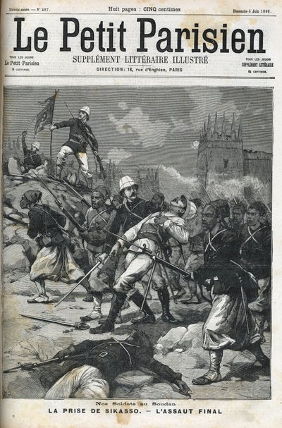 Soldati francesi in Sudan: maggio 1898. Sacco di Sikasso da parte del colonnello Audeoud. La cattura di Sikasso. Copertina di 