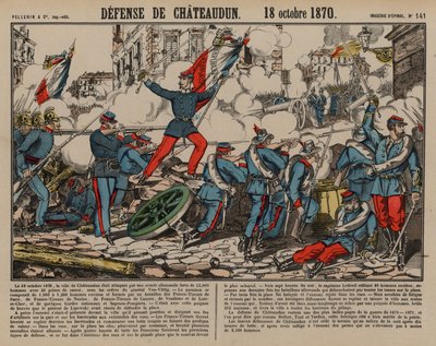 Truppe francesi che difendono Chateaudun, guerra franco-prussiana da French School