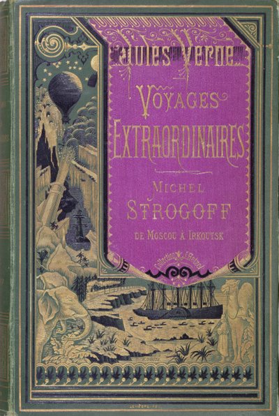 Copertina di Michel Strogoff di Jules Verne, 1876 da French School