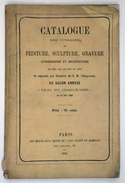 Copertina del catalogo per il Salon des Refusés, 1863 da French School