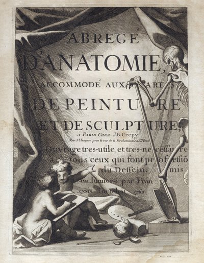 Frontespizio - Anatomia astratta, adattata alle arti della pittura e della scultura - Abregé d