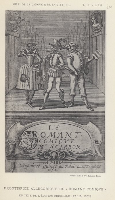 Frontespizio allegorico del Roman Comique da French School