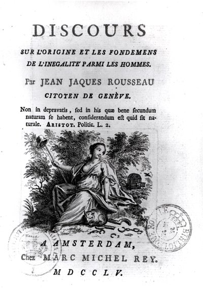 Frontespizio del Discours sur l