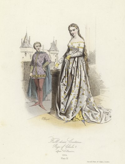 Costume da cerimonia del regno di Carlo V di Francia da French School