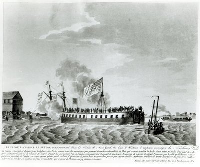 Nave da guerra a vapore di Fulton, Fulton the First, progettata e costruita da Robert Fulton per la difesa di New York nella guerra del 1812 da French School
