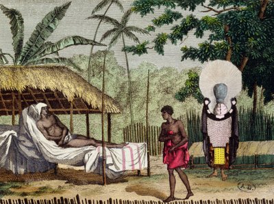 Riti funebri e di lutto a Tahiti, 1811 da French School