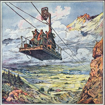 Funicolare nelle Alpi italiane, 1916 da French School