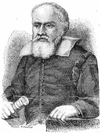 Galileo Galilei (1564-1642) (incisione) da French School