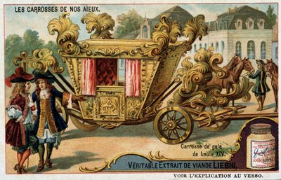 Carrozza di gala di Luigi XIV - cromolitografia Liebig, inizio XX secolo da French School