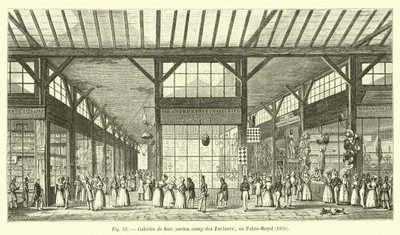 Gallerie di legno, antico campo dei Tartari, al Palais-Royal, 1825 da French School