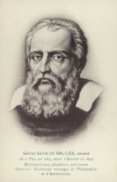 Galileo Galilei (1564-1642), fisico, matematico e astronomo italiano (litografia) da French School