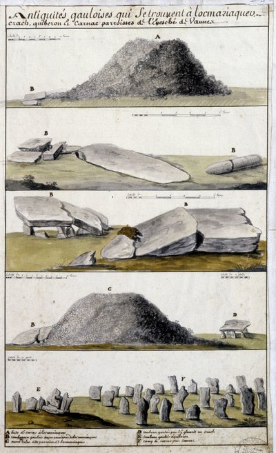 Antichità galliche situate a Locmaziaquev, Crach, Quiberon e Carnac, parrocchie dell