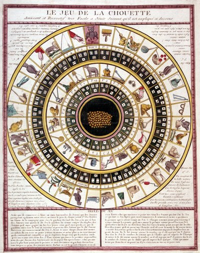 Gioco del gufo, immagine di Epinal del XIX secolo da French School