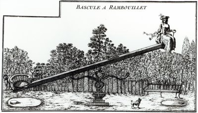 Altalena da giardino a Rambouillet, da Dettagli dei Nuovi Giardini alla Moda di George Louis le Rouge, pubblicato 1775-78 da French School