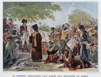 Il generale Bonaparte ringrazia per le rivolte del Cairo - in "Victoires et Conquêtes des Armées Françaises", Parigi, XIX secolo da French School